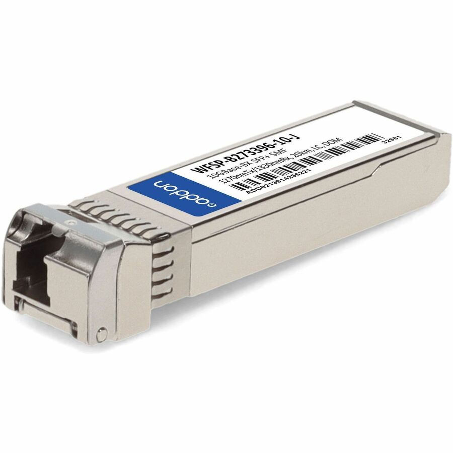 AddOn Juniper Networks SFP+ Module - For Data Networking, Optical Network - 1 x Simplex LC 10GBase-BX Network - Optical Fiber - Single-mode - 10 Gigabit Ethernet - 10GBase-BX - Hot-pluggable, Hot-swap...  - WFSP-B273396-10-J - eCommerce Business Prime