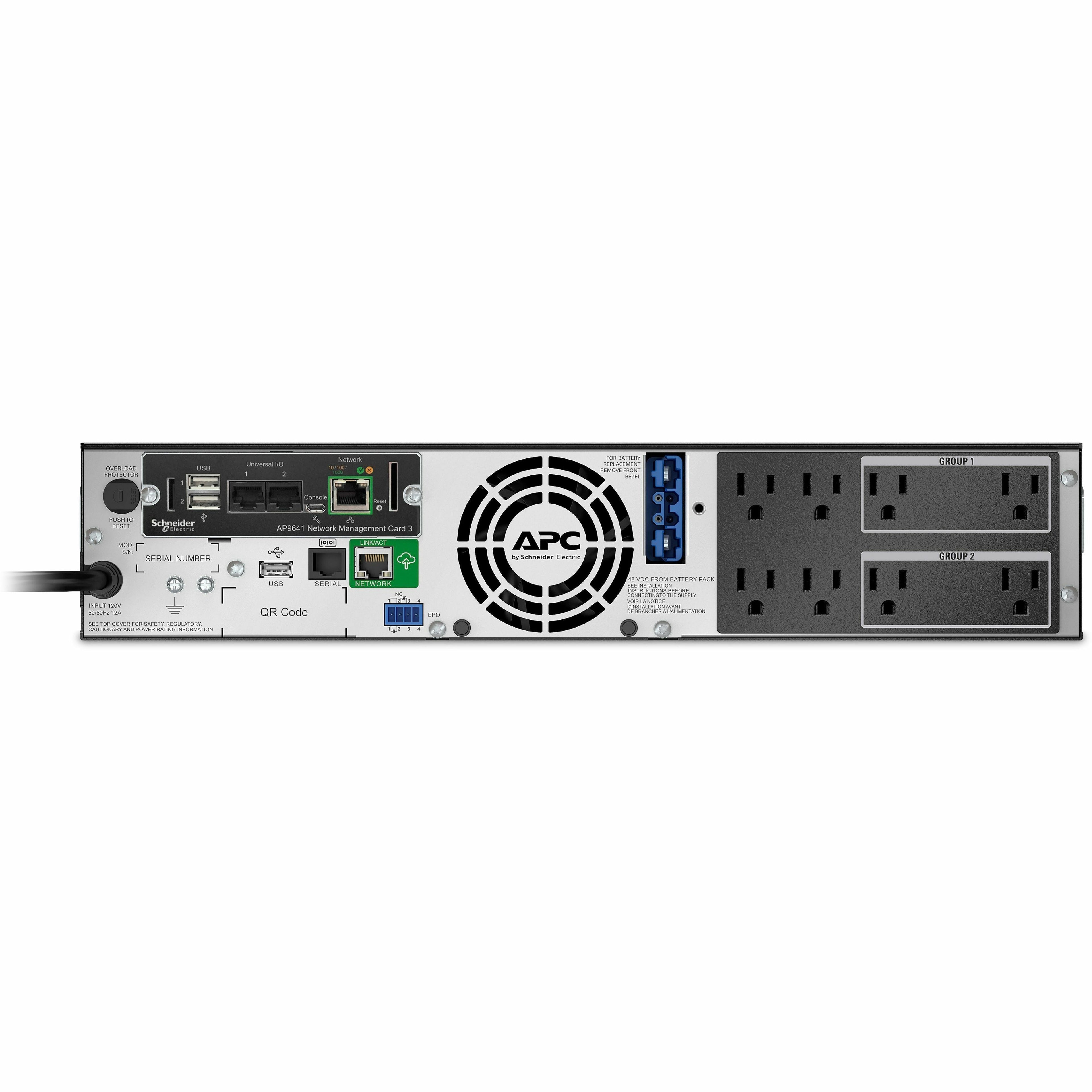 APC by Schneider Electric Smart-UPS SMX 1000VA Tower/Rack Convertible UPS - 2U Tower/Rack Convertible - 2 Hour Recharge - 8 Minute Stand-by - 120 V AC Input - 120 V AC Output - 8 x NEMA 5-15R - eCommerce Business Prime