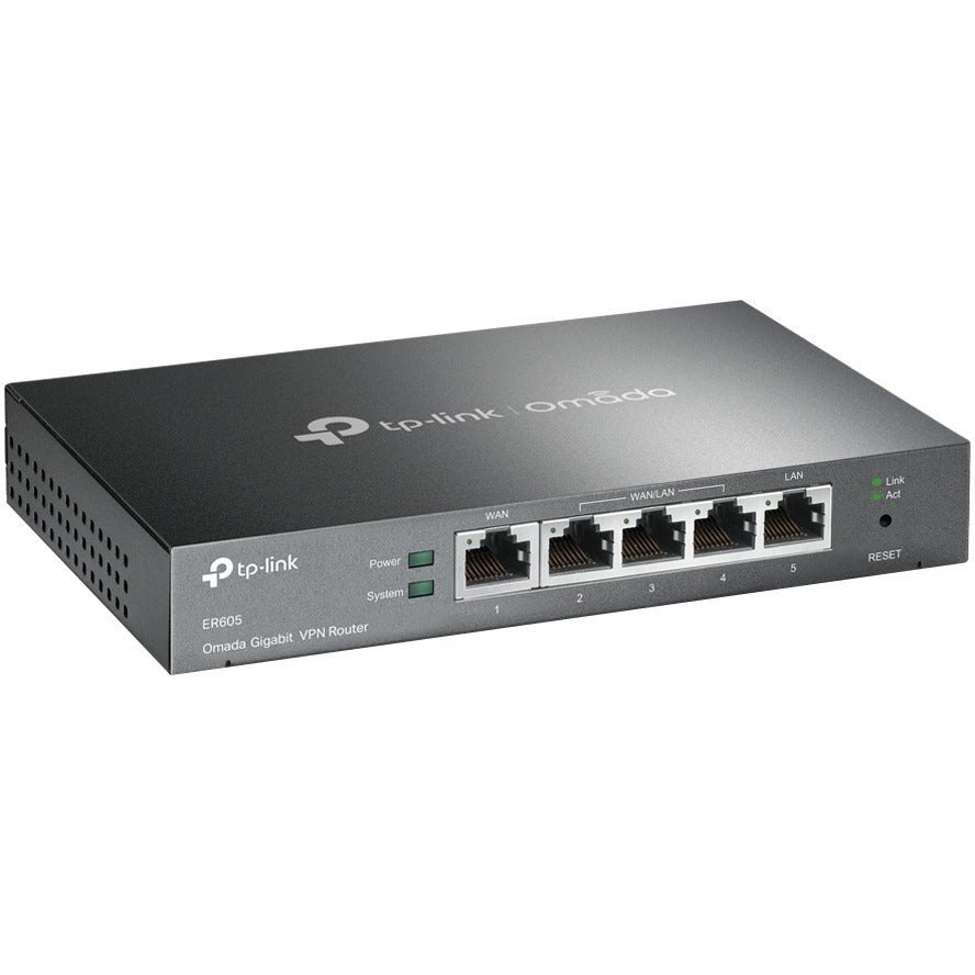 TP-Link ER605 - Multi-WAN Wired VPN Router - Limited Lifetime Warranty - Up to 4 Gigabit WAN Ports - SPI Firewall SMB Router - Omada SDN Integrated - Load Balance - Lightning Protection - ER605 - eCommerce Business Prime