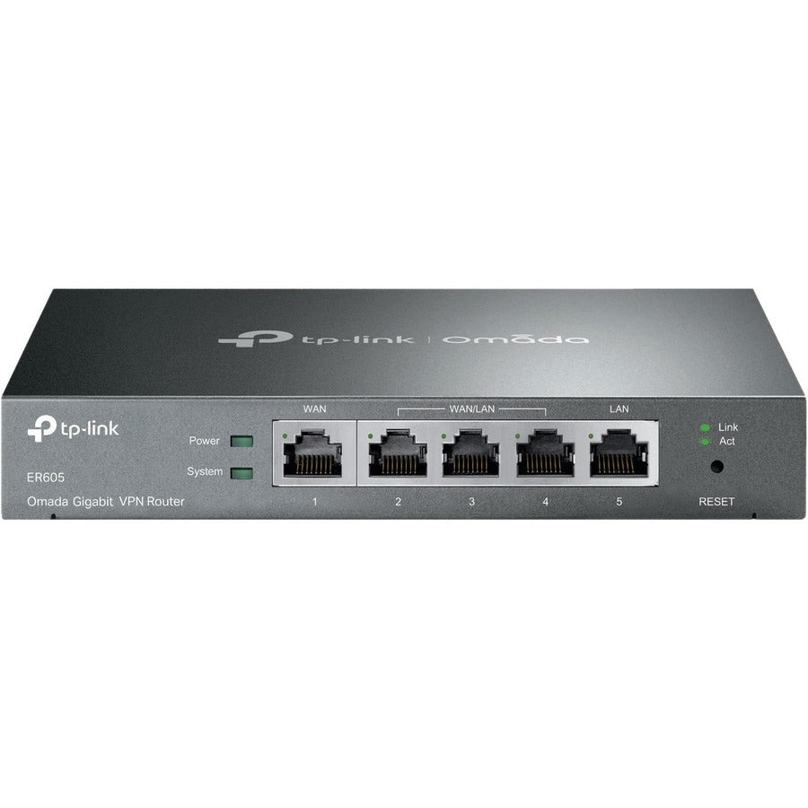 TP-Link ER605 - Multi-WAN Wired VPN Router - Limited Lifetime Warranty - Up to 4 Gigabit WAN Ports - SPI Firewall SMB Router - Omada SDN Integrated - Load Balance - Lightning Protection - ER605 - eCommerce Business Prime
