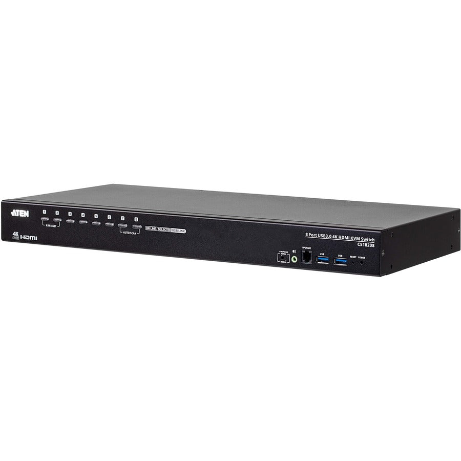 ATEN CS18216 16-Port USB 3.0 4K HDMI KVM Switch with Rack Mounting Kit - 8 Computer(s) - 1 Local User(s) - 4096 x 2160 - 12 x USB - 9 x HDMI - Desktop, Rack-mountable - CS18208 - eCommerce Business Prime