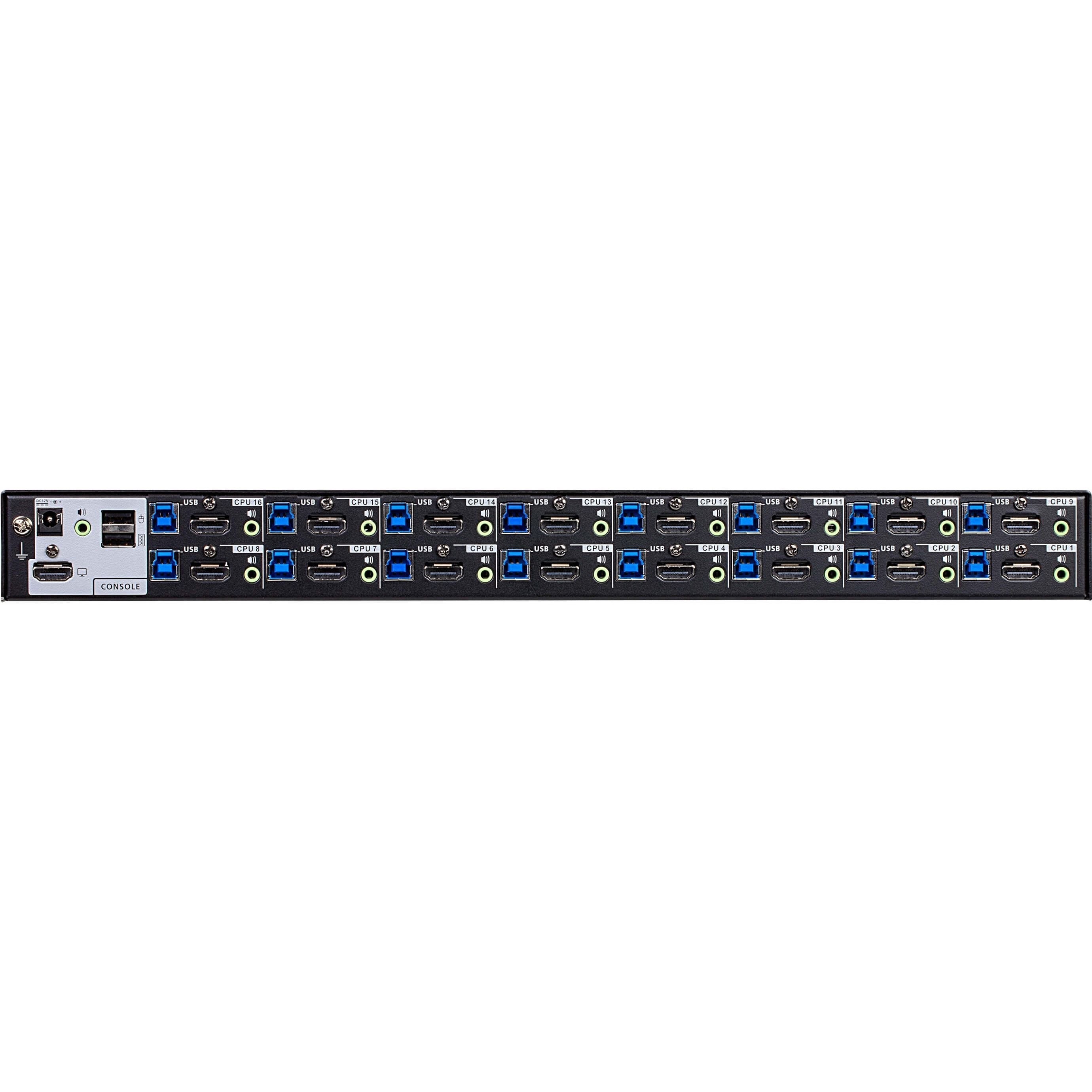 ATEN CS18216 16-Port USB 3.0 4K HDMI KVM Switch with Rack Mounting Kit - 16 Computer(s) - 1 Local User(s) - 4096 x 2160 - 20 x USB - 17 x HDMI - Desktop, Rack-mountable - CS18216 - eCommerce Business Prime