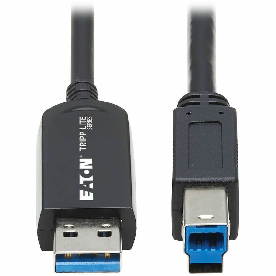 Tripp Lite USB 3.2 Gen 1 Plenum-Rated Fiber Active Optical Cable (AOC) - 5 Gbps, (A to B M/M), Black, 20 m - 65.62 ft Fiber Optic Data Transfer Cable for Printer, Scanner, Desktop Computer, Notebook, ...  - U328F-20M - eCommerce Business Prime
