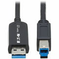 Tripp Lite USB 3.2 Gen 1 Plenum-Rated Fiber Active Optical Cable (AOC) - 5 Gbps, (A to B M/M), Black, 30 m - 98.43 ft Fiber Optic Data Transfer Cable for Printer, Scanner, Desktop Computer, Notebook, ...  - U328F-30M - eCommerce Business Prime