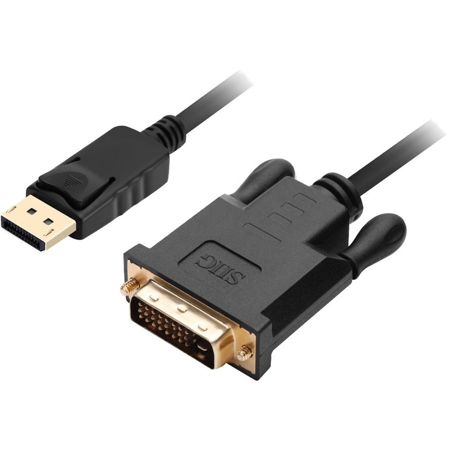 SIIG DisplayPort to DVI 6ft Cable - 6 ft DisplayPort/DVI-D Video Cable for Monitor, HDTV, PC, Video Device - First End: 1 x 20-pin DisplayPort Digital Audio/Video - Male - Second End: 1 x 25-pin DVI-D...  - CB-DP1V12-S1 - eCommerce Business Prime