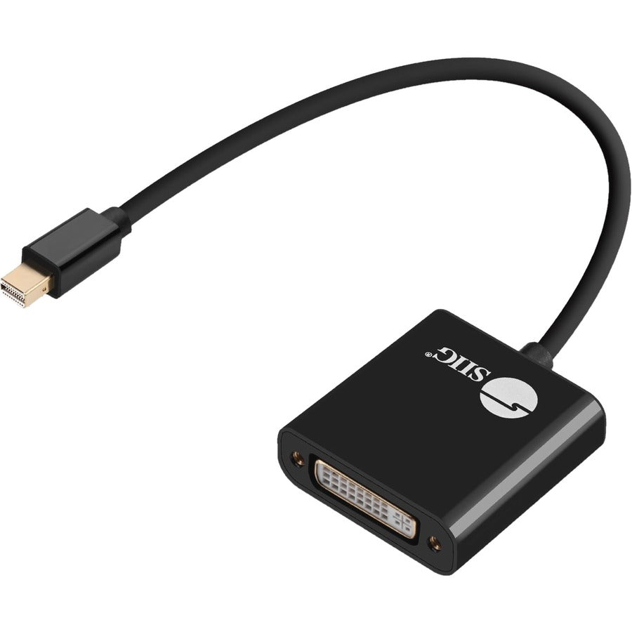 SIIG Mini DisplayPort to DVI Adapter - Active - DVI-D/Mini DisplayPort Video Cable for Video Device, Computer, HDTV, PC, Graphics Card - First End: 1 x 29-pin DVI-D (Single-Link) Digital Video - Femal...  - CB-DP1X12-S1 - eCommerce Business Prime