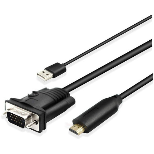 4XEM HDMI to VGA 10FT Cable with USB Audio - 10 ft HDMI/USB/VGA Video Cable for Video Device, Monitor, Computer, Home Theater System - First End: 1 x HDMI Digital Audio/Video - Male, 1 x USB Type A - ...  - 4XHDMIVGA10FTU - eCommerce Business Prime