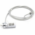 4XEM Laptop Combination Lock- 6FT - Resettable - 4-digit - Silver - Vinyl Coated Steel, Steel - 6 ft - For Notebook - 4XLAPLOCK6 - eCommerce Business Prime