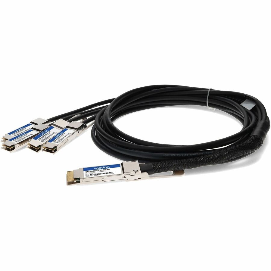 AddOn Twinaxial Network Cable - 8.20 ft Twinaxial Network Cable for Network Device, Transceiver, Server, Router, Switch - First End: 1 x QSFP-DD Network - Second End: 4 x QSFP56 Network - 400 Gbit/s -...  - Q400G4Q56GPDC2-5M-AO - eCommerce Business Prime