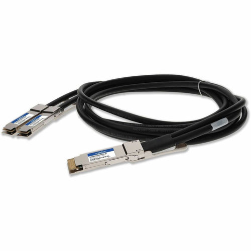 AddOn Twinaxial Network Cable - 6.56 ft Twinaxial Network Cable for Network Device, Transceiver - First End: 1 x QSFP-DD Network - Male - Second End: 2 x QSFP56 Network - Male - 400 Gbit/s - Aqua - 1 ...  - QSDD400G2Q56PDC2M-AO - eCommerce Business Prime