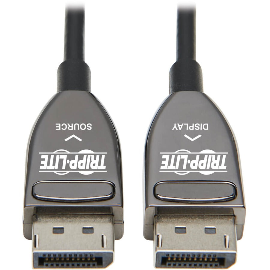 Tripp Lite DisplayPort Active Optical Cable (AOC), 8K 60 Hz (M/M), CL3 Rated, Latching Connectors, Black, 10 m (33 ft.) - 32.81 ft Fiber Optic A/V Cable for Audio/Video Device, Digital Signage Player,...  - P580F3-10M-8K6 - eCommerce Business Prime