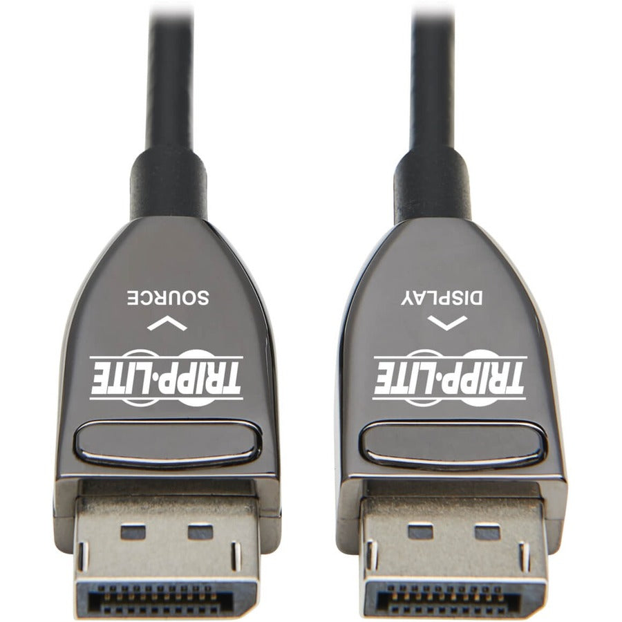 Tripp Lite DisplayPort Active Optical Cable (AOC), 8K 60 Hz (M/M), CL3 Rated, Latching Connectors, Black, 20 m (65 ft.) - 65.62 ft Fiber Optic A/V Cable for Audio/Video Device, Digital Signage Player,...  - P580F3-20M-8K6 - eCommerce Business Prime