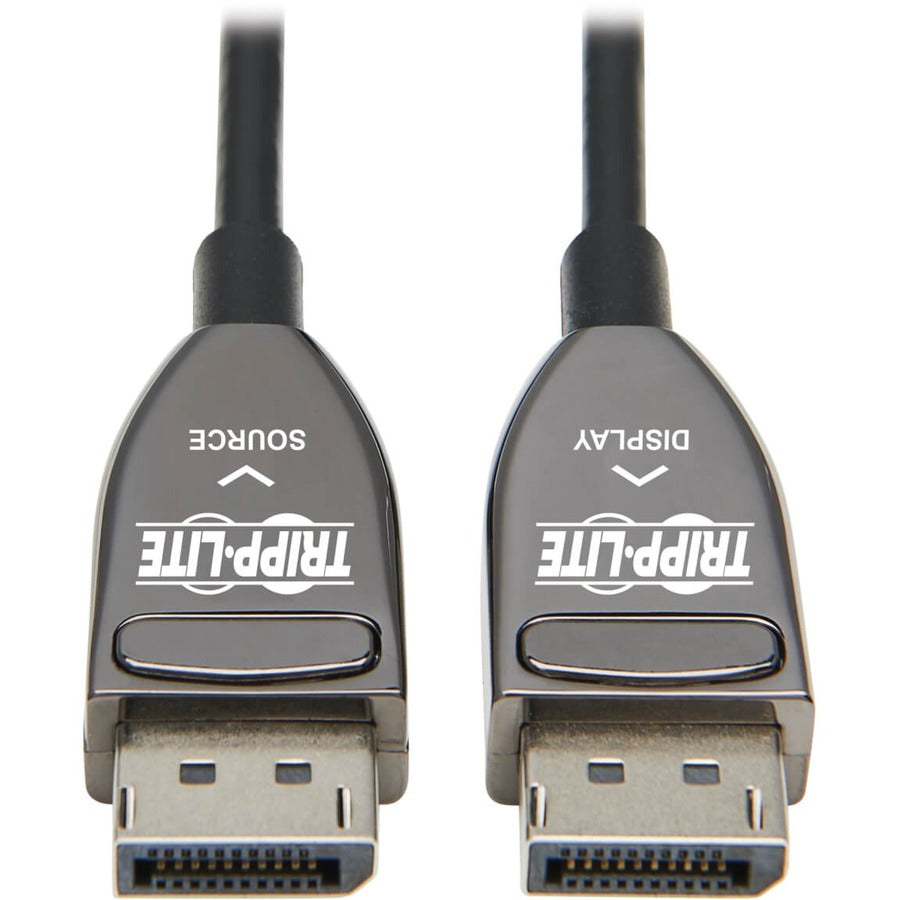 Tripp Lite DisplayPort Active Optical Cable (AOC), 8K 60 Hz (M/M), CL3 Rated, Latching Connectors, Black, 25 m (82 ft.) - 82.02 ft Fiber Optic A/V Cable for Audio/Video Device, Digital Signage Player,...  - P580F3-25M-8K6
