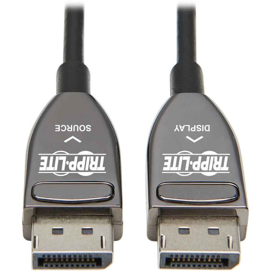Tripp Lite DisplayPort Active Optical Cable (AOC), 8K 60 Hz (M/M), CL3 Rated, Latching Connectors, Black, 30 m (98 ft.) - 98.43 ft Fiber Optic A/V Cable for Audio/Video Device, Digital Signage Player,...  - P580F3-30M-8K6 - eCommerce Business Prime