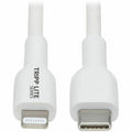 Tripp Lite USB-C to Lightning Sync/Charge Cable (M/M), MFi Certified, White, 1 m (3.3 ft.) - 3.28 ft Lightning/USB-C Data Transfer Cable for iPhone, iPad, iPod, MacBook, Chromebook, Wall Charger, Car ...  - M102-01M-WH - eCommerce Business Prime