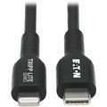 Tripp Lite USB-C to Lightning Sync/Charge Cable (M/M), MFi Certified, Black, 2 m (6.6 ft.) - 6.56 ft Lightning/USB-C Data Transfer Cable for iPhone, iPad, iPod, MacBook, Chromebook, Wall Charger, Car ...  - M102-02M-BK - eCommerce Business Prime