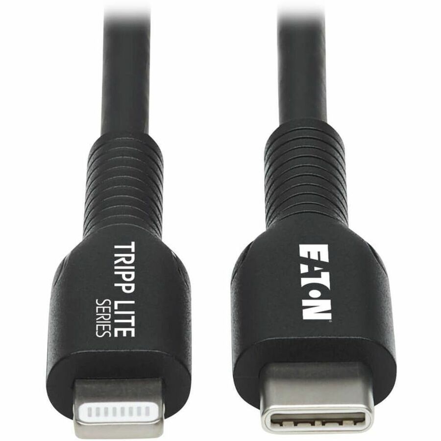 Tripp Lite USB-C to Lightning Sync/Charge Cable (M/M), MFi Certified, Black, 2 m (6.6 ft.) - 6.56 ft Lightning/USB-C Data Transfer Cable for iPhone, iPad, iPod, MacBook, Chromebook, Wall Charger, Car ...  - M102-02M-BK - eCommerce Business Prime