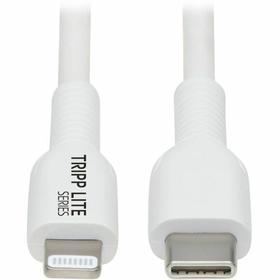 Tripp Lite Safe-IT USB C to Lightning Sync/Charge Cable Antibacterial 2M - 6.56 ft Lightning/USB-C Data Transfer Cable for iPhone, iPad, iPod, Computer, Wall Charger, Car Charger, Notebook, External H...  - M102AB-02M-WH - eCommerce Business Prime