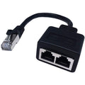 4XEM 2-to-1 RJ45 Splitter Cable Adapter - F/M- CAT6 - Network (RJ-45) - PVC - 4XCAT6SPLITTER - eCommerce Business Prime