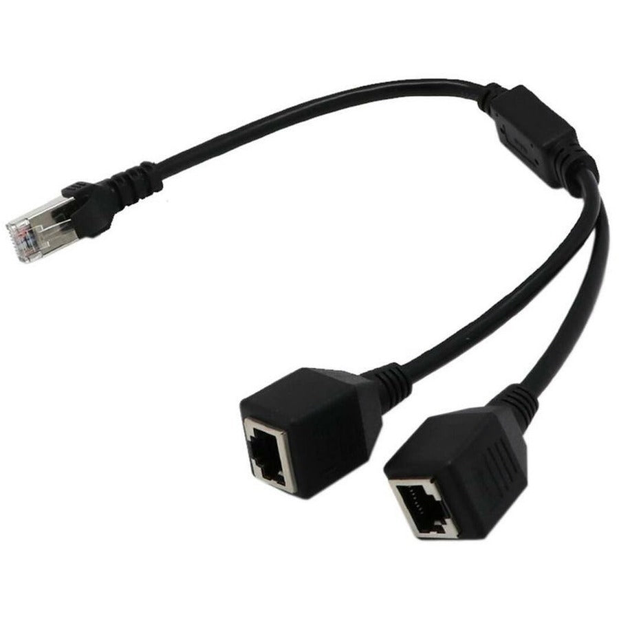 4XEM 2-to-1 RJ45 Splitter Cable Adapter - F/M- CAT5E - Network (RJ-45) - PVC - 4XCAT5ESPLITTER - eCommerce Business Prime