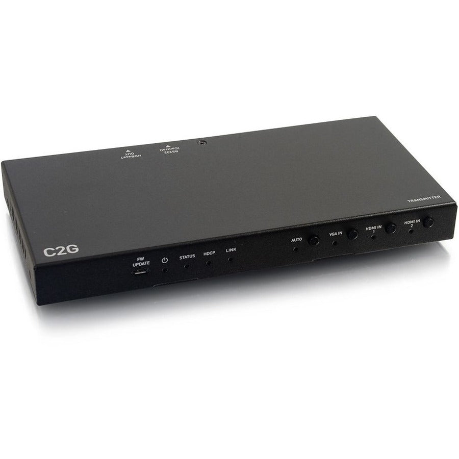 C2G Dual HDMI+VGA Switch Box TX - 3 Input Device - 230 ft Range - 1 x Network (RJ-45) - 1 x USB - 2 x HDMI In - 1 x VGA In - 4K UHD - Twisted Pair - Category 6a - C2G30018 - eCommerce Business Prime