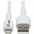 Tripp Lite Safe-IT USB-A to Lightning Sync/Charge Antibacterial Cable (M/M), MFi Certified, White, 3 m (9.8 ft.) - 9.84 ft Lightning/USB Data Transfer Cable for iPhone, iPad, iPod, Computer, Wall Char...  - M100AB-03M-WH - eCommerce Business Prime