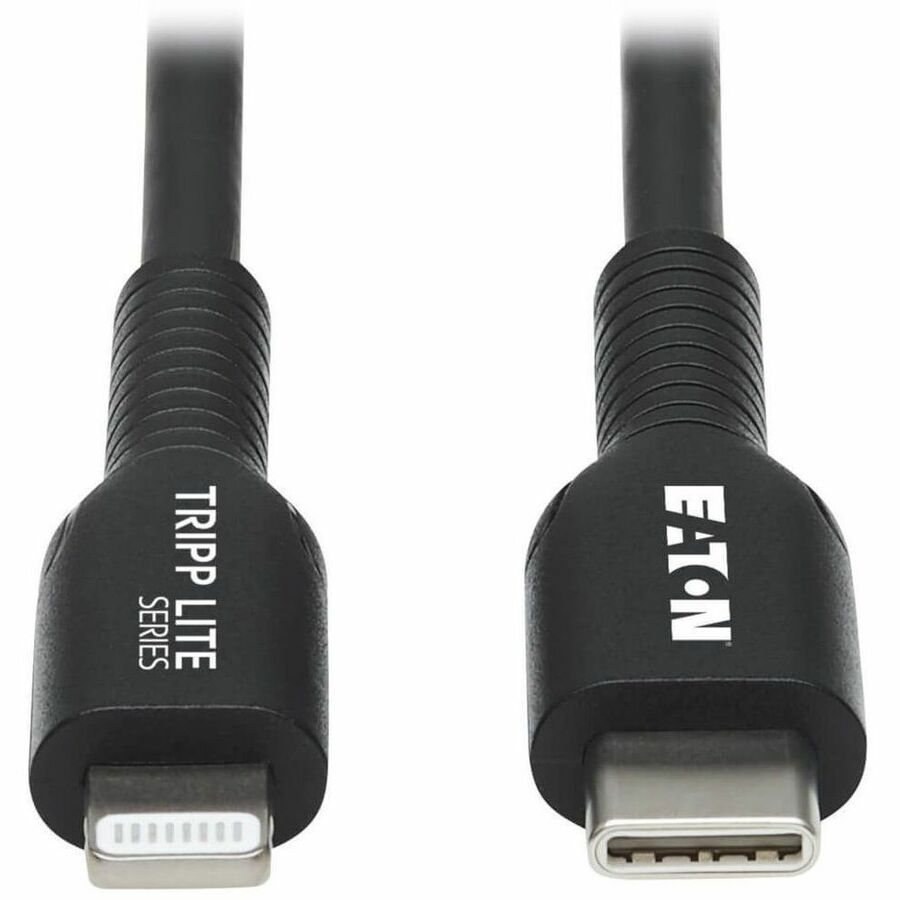 Tripp Lite USB C to Lightning Sync/Charge Cable (M/M), MFi Certified, Black, USB Type C 3 m (9.8 ft.) - 9.84 ft Lightning/USB-C Data Transfer Cable for iPad, iPod, iPhone, MacBook, Chromebook, Wall Ch...  - M102-03M-BK - eCommerce Business Prime