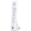 CyberPower Home Office P406U 4-Outlet Surge Suppressor/Protector - 2 x USB, 4 x NEMA 5-15R - 500 J - 120 V AC Input - Audio/Video - P406U - eCommerce Business Prime