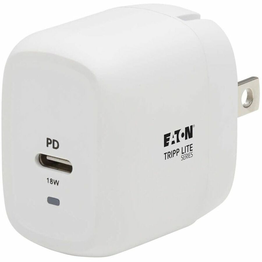 Tripp Lite USB Wall Charger USB C 18W Charging GaN Tech w/Lightning Cable - 120 V AC, 230 V AC Input - 5 V DC/3 A, 9 V DC Output - White - U280-W01-18C1-K - eCommerce Business Prime