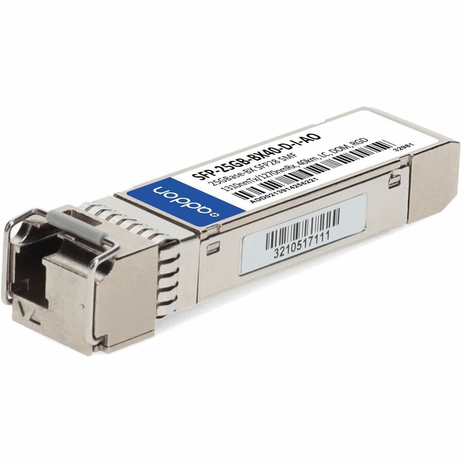 AddOn SFP28 Module - For Data Networking, Optical Network - 1 x LC 25GBase-BX Network - Optical Fiber - 9/125 &micro;m - Single-mode - 25 Gigabit Ethernet - 25GBase-BX - TAA Compliant - SFP-25GB-BX40-D-I-AO - eCommerce Business Prime