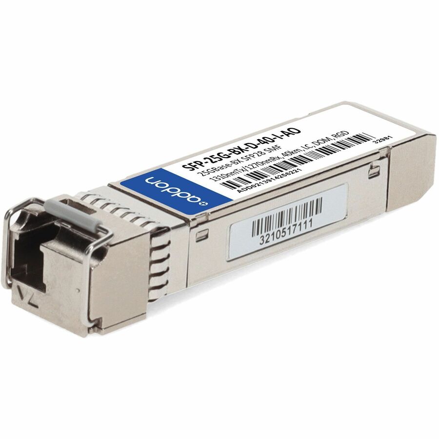 AddOn Cisco SFP28 Module - For Data Networking, Optical Network - 1 x LC 25GBase-BX Network - Optical Fiber - 9/125 &micro;m - Single-mode - 25 Gigabit Ethernet - 25GBase-BX - Hot-swappable - TAA Comp...  - SFP-25G-BX-D-40-I-AO - eCommerce Business Prime