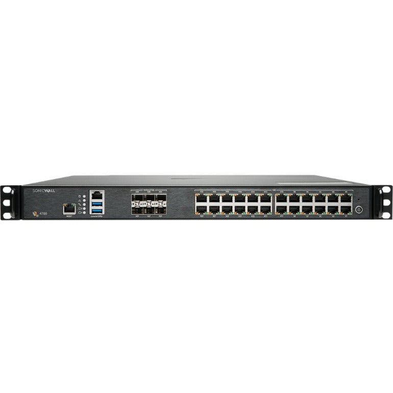 SonicWall NSa 4700 Network Security/Firewall Appliance - 24 Port - 10/100/1000Base-T, 10GBase-X - Gigabit Ethernet - AES (192-bit), DES, MD5, AES (256-bit), 3DES, AES (128-bit), SHA-1 - 3000 VPN - 24 ...  - 02-SSC-9552 - eCommerce Business Prime