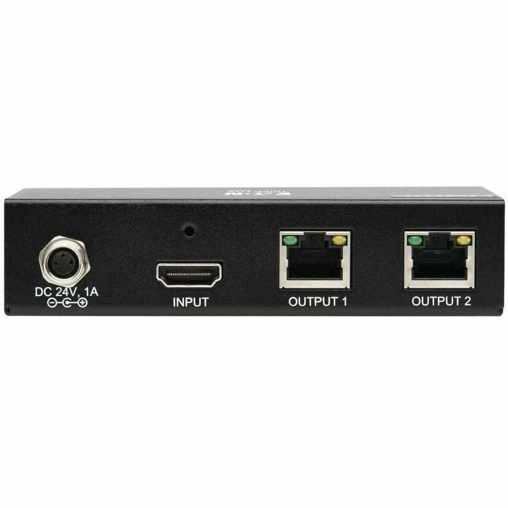 Tripp Lite HDMI Over Cat6 Splitter 2-Port 4K60Hz HDR 4:4:4 PoC HDCP 2.2 TAA - 3840 × 2160 - 230 ft Maximum Operating Distance - 1 x HDMI In - Network (RJ-45) - TAA Compliant - B127A-002-BH - eCommerce Business Prime
