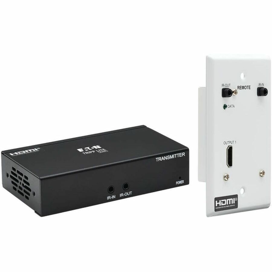 Tripp Lite HDMI Over Cat6 Extender Kit w Wall Plate Receiver 4K60Hz HDR PoC - 1 Input Device - 1 Output Device - 230 ft Range - 2 x Network (RJ-45) - 1 x HDMI In - 1 x HDMI Out - 4K UHD - 3840 x 2160 ...  - B127A-1A1-BHFH - eCommerce Business Prime