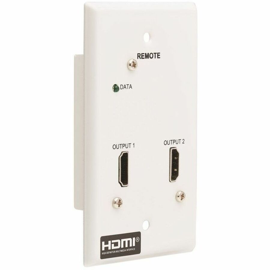 Tripp Lite HDMI Over Cat6 Receiver 2-Port Wall Plate 4K 60Hz HDR 4:4:4 PoC - 2 Output Device - 230 ft Range - 1 x Network (RJ-45) - 2 x HDMI Out - 4K UHD - 3840 x 2160 - Twisted Pair - Category 6 - Wa...  - B127A-2A0-FH - eCommerce Business Prime