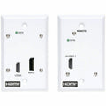 Tripp Lite DisplayPort to HDMI Over Cat6 Extender Kit Wall Plate 4K60Hz PoC - 1 Input Device - 1 Output Device - 230 ft Range - 2 x Network (RJ-45) - 1 x HDMI In - 1 x HDMI Out - DisplayPort - 4K UHD ...  - B127A-1A1-FDFH - eCommerce Business Prime