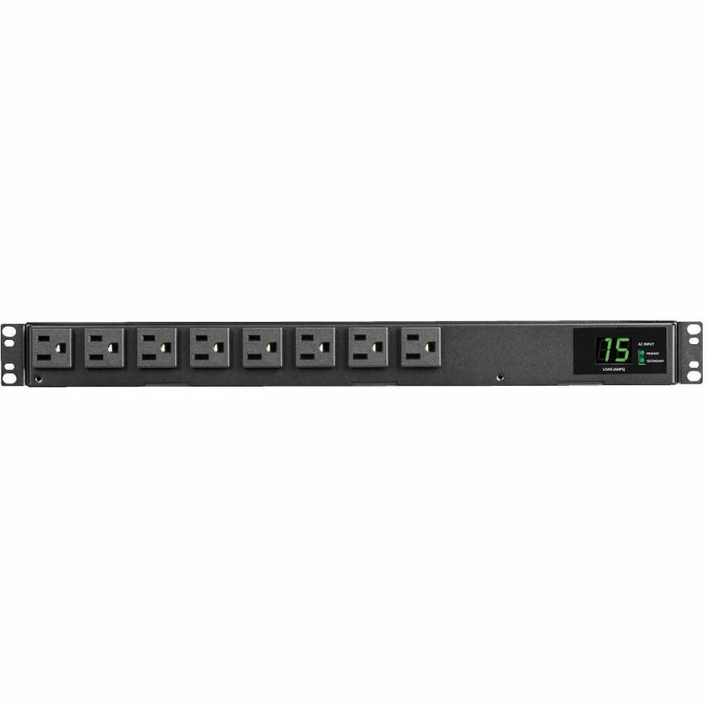 Tripp Lite PDU ATS / Metered 120V 1.44kW 15A 8 5-15R Dual 5-15P 12ft Cords - Metered Auto Transfer Switch - NEMA 5-15P - 8 x NEMA 5-15R - 120 V AC - 1U - Horizontal - Rack-mountable, Wall-mountable - ...  - PDUMH15ATS - eCommerce Business Prime