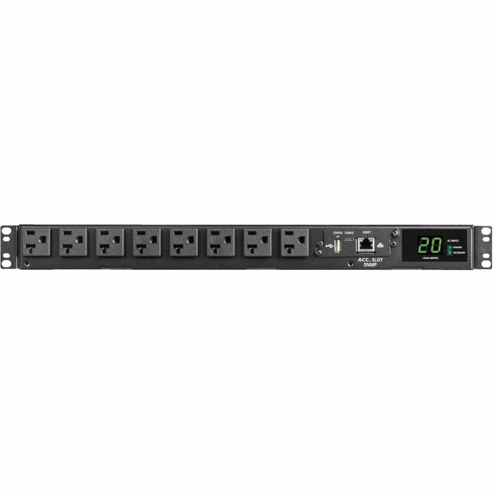 Tripp Lite PDU ATS / Monitored 120V 1.92kW 20A 16 5-15/20R Dual L5-20P 1URM - Metered Auto Transfer Switch - NEMA 5-20P, NEMA L5-20P - 16 x NEMA 5-15/20R - 120 V AC - 1U - Horizontal - Rack-mountable,...  - PDUMNH20AT1 - eCommerce Business Prime