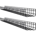 Tripp Lite Wire Mesh Cable Tray - 150 x 100 x 1500 mm (6 in. x 4 in. x 5 ft.) 2-Pack - Cable Tray - Black - 2 Pack - Steel - SRWB6410X2STR - eCommerce Business Prime