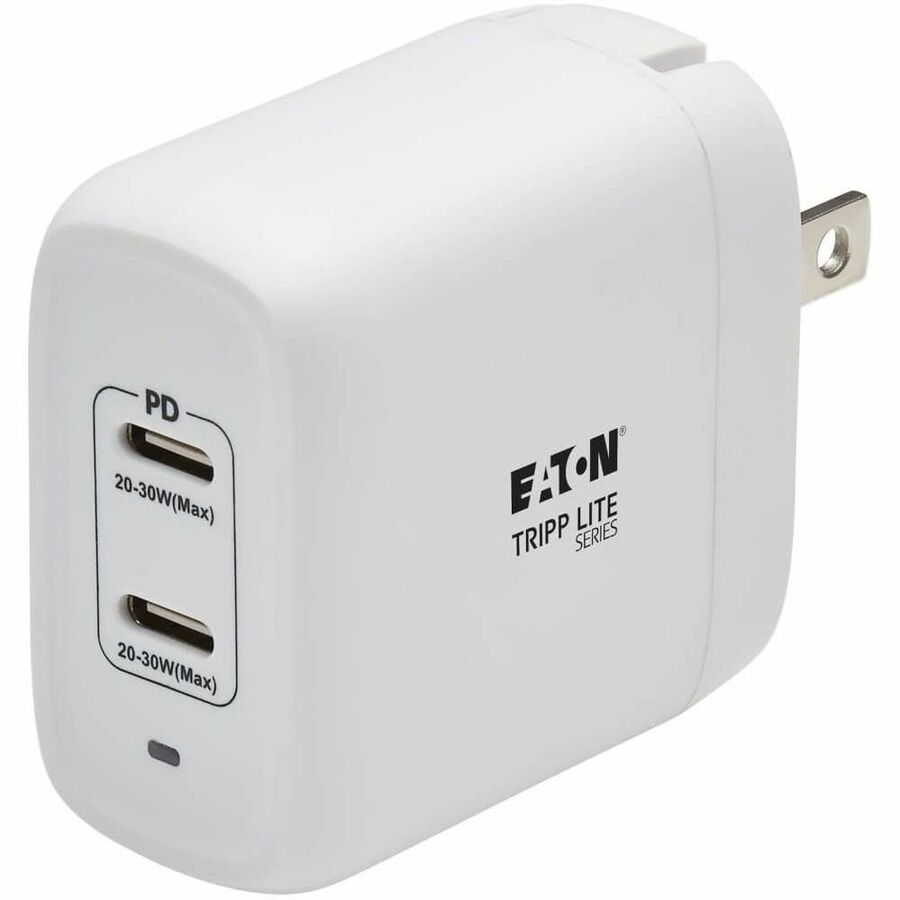 Tripp Lite USB C Wall Charger Dual-Port Compact 40W PD Charging GaN White - 120 V AC, 230 V AC Input - 5 V/3 A, 9 V, 12 V Output - White - U280-W02-40C2-G - eCommerce Business Prime