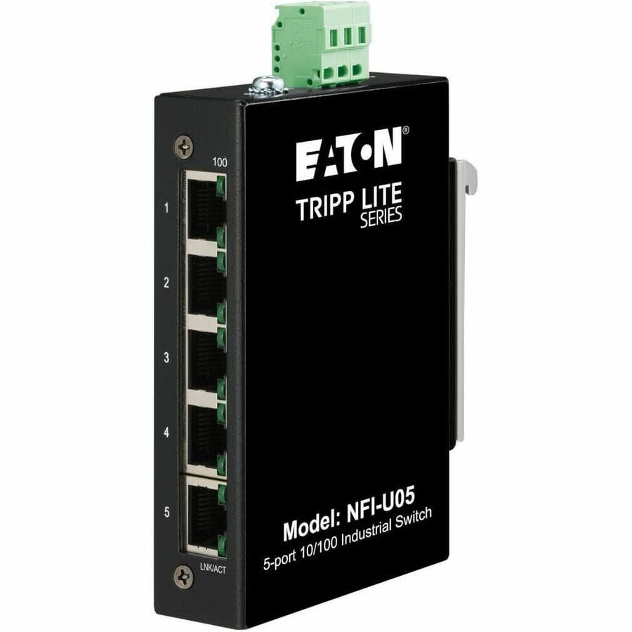 Tripp Lite Ethernet Switch Unmanaged 5Port Industrial DIN Mount 10/100 Mbps - 5 Ports - Fast Ethernet - 10/100Base-T - TAA Compliant - 2 Layer Supported - 3 W Power Consumption - Twisted Pair - DIN Ra...  - NFI-U05 - eCommerce Business Prime
