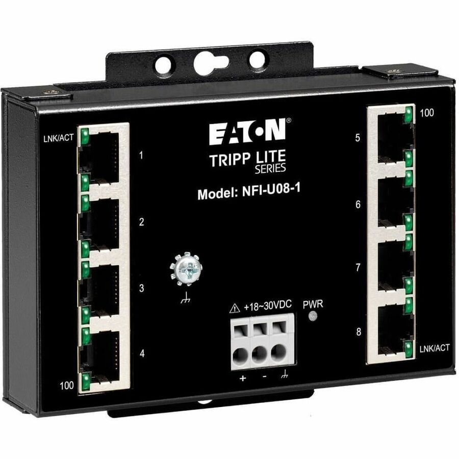 Tripp Lite Ethernet Switch Unmanaged 8Port Industrial Wallmount 10/100 Mbps - 8 Ports - Fast Ethernet - 10/100Base-T - TAA Compliant - 2 Layer Supported - 4 W Power Consumption - Twisted Pair - DIN Ra...  - NFI-U08-1 - eCommerce Business Prime