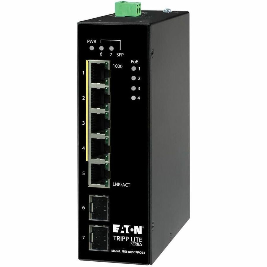 Tripp Lite Ethernet Switch Unmanaged 5-Port PoE+ 30W 2 SFP 10/100/1000 Mbps - 5 Ports - Gigabit Ethernet - 10/100/1000Base-T, 1000Base-X - TAA Compliant - 2 Layer Supported - Modular - 2 SFP Slots - 1...  - NGI-U05C2POE4 - eCommerce Business Prime