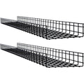 Tripp Lite Wire Mesh Cable Tray - 300 x 100 x 1500 mm (12 in. x 4 in. x 5 ft.), 2-Pack - Cable Tray - Black Powder Coat - 2 Pack - Steel - SRWB12410X2STR - eCommerce Business Prime