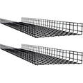 Tripp Lite Wire Mesh Cable Tray - 450 x 100 x 1500 mm (18 in. x 4 in. x 5 ft.) 2-Pack - Cable Tray - Black - 2 Pack - Steel - SRWB18410X2STR - eCommerce Business Prime