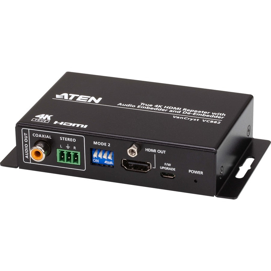 ATEN True 4K HDMI Repeater with Audio Embedder and De-Embedder - 4096 x 2160 - 16.40 ft Maximum Operating Distance - 1 x HDMI In - 1 x HDMI Out - USB - eCommerce Business Prime