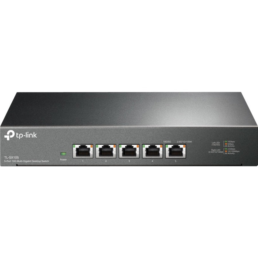 TP-Link TL-SX105 - 5 Port 10G/Multi-Gig Unmanaged Ethernet Switch - Limited Lifetime Protection - Desktop/Wall-Mount - Plug & Play - Fanless - Sturdy Metal Casing - Speed Auto-Negotiation - TL-SX105 - eCommerce Business Prime