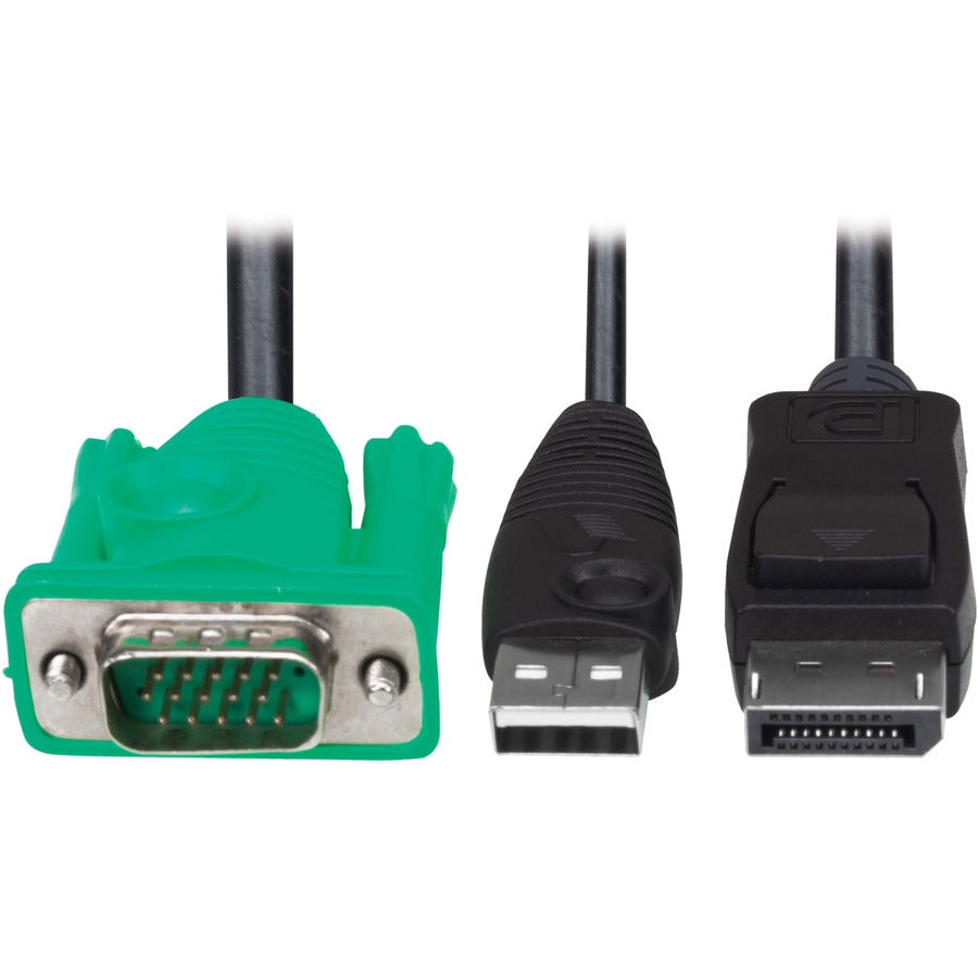 Tripp Lite VGA to DisplayPort and USB-A Adapter Cable Kit for Tripp Lite B020-U and B022-U KVM, 6 ft. (1.8 m) - 6 ft KVM Cable for KVM Switch, Server, Computer - First End: 1 x 15-pin HD-15 - Male - S...  - P778-006-DP - eCommerce Business Prime