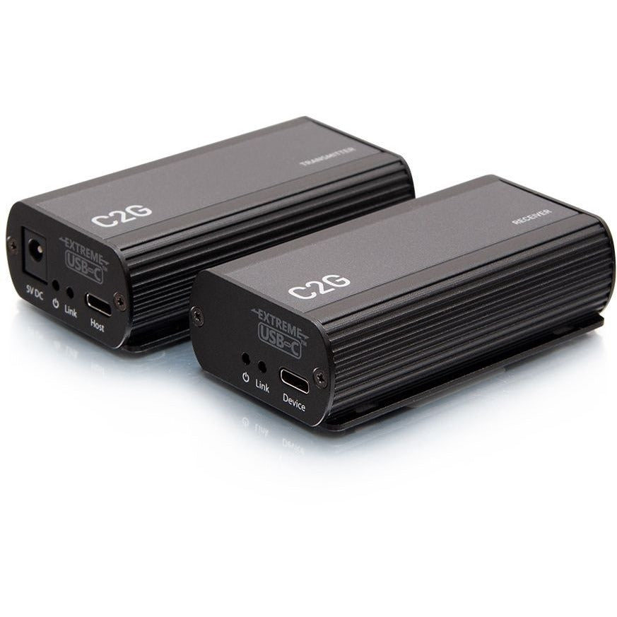 C2G 1-Port USB-C&reg; Extender Transmitter to Receiver Kit - 5Gbps - 1 x Network (RJ-45) - 1 x USB - 33 ft Extended Range - Black - C2G54278 - eCommerce Business Prime