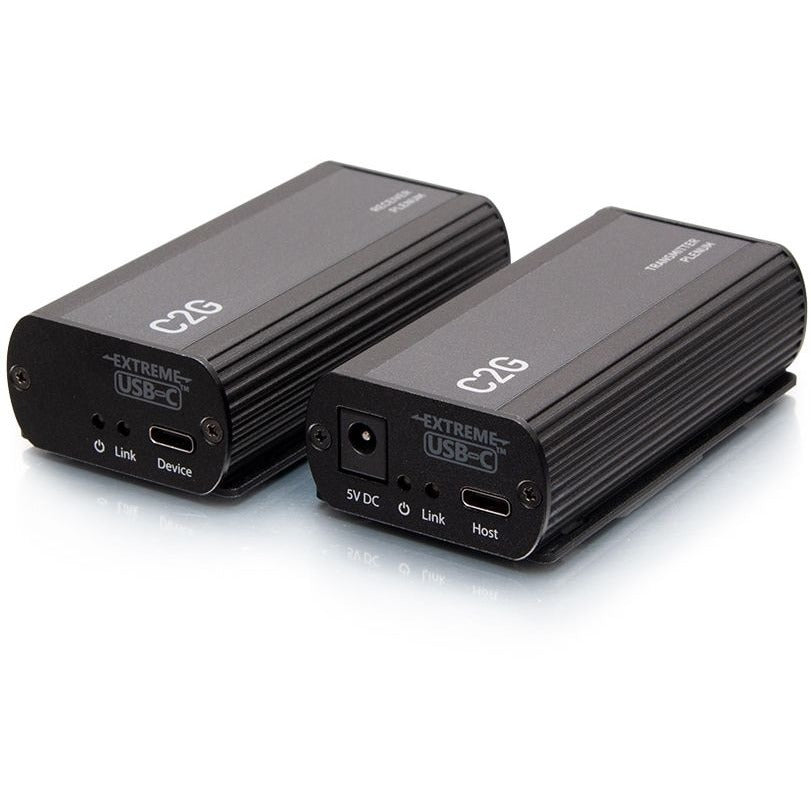 C2G 1-Port USB-C Extender Transmitter to Receiver Kit - 5Gbps Plenum Rated - 1 x Network (RJ-45) - 1 x USB - 32.80 ft Extended Range - Black - C2G54279 - eCommerce Business Prime